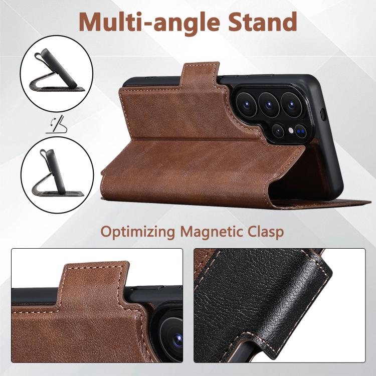 For Samsung Galaxy S26 Ultra 5G Suteni Q07 2-in-1 Multi-function Detachable Wallet MagSafe Phone Case