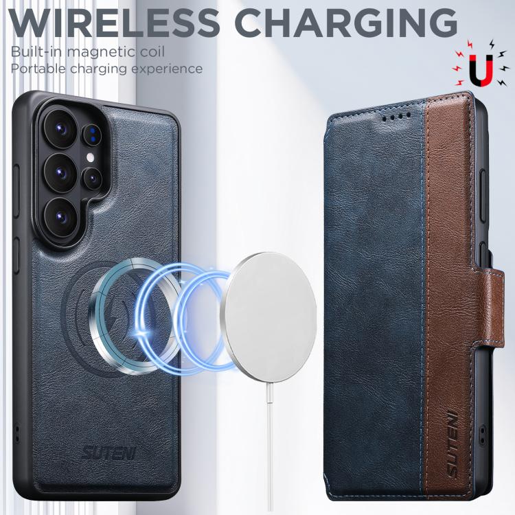 For Samsung Galaxy S26 Ultra 5G Suteni Q07 2-in-1 Multi-function Detachable Wallet MagSafe Phone Case