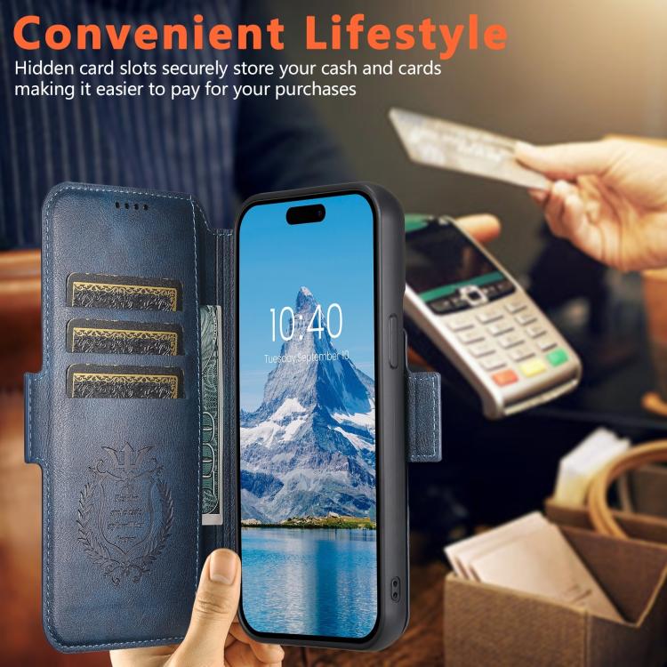 For iPhone 12 Suteni Q06 2-in-1 Multi-function Detachable Wallet MagSafe Phone Case