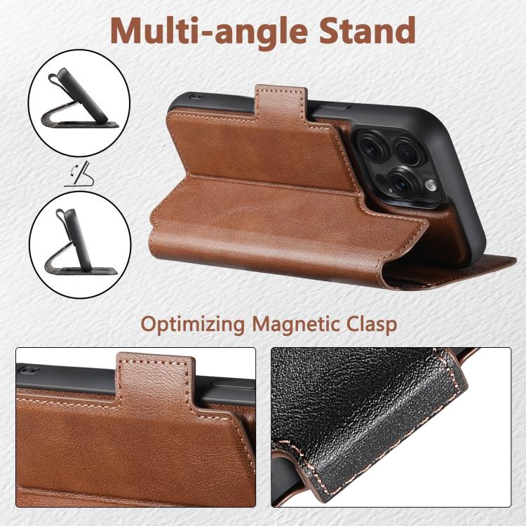 For iPhone 13 Pro Max Suteni Q07 2-in-1 Multi-function Detachable Wallet MagSafe Phone Case