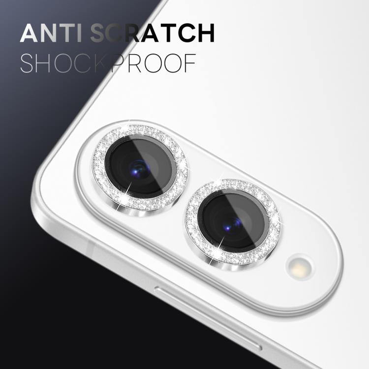For Samsung Galaxy S25 Edge 5G NORTHJO 1 Set Camera Lens Protector Glitter Metal Ring Film