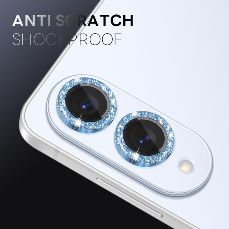 For Samsung Galaxy S25 Edge 5G NORTHJO 1 Set Camera Lens Protector Glitter Metal Ring Film