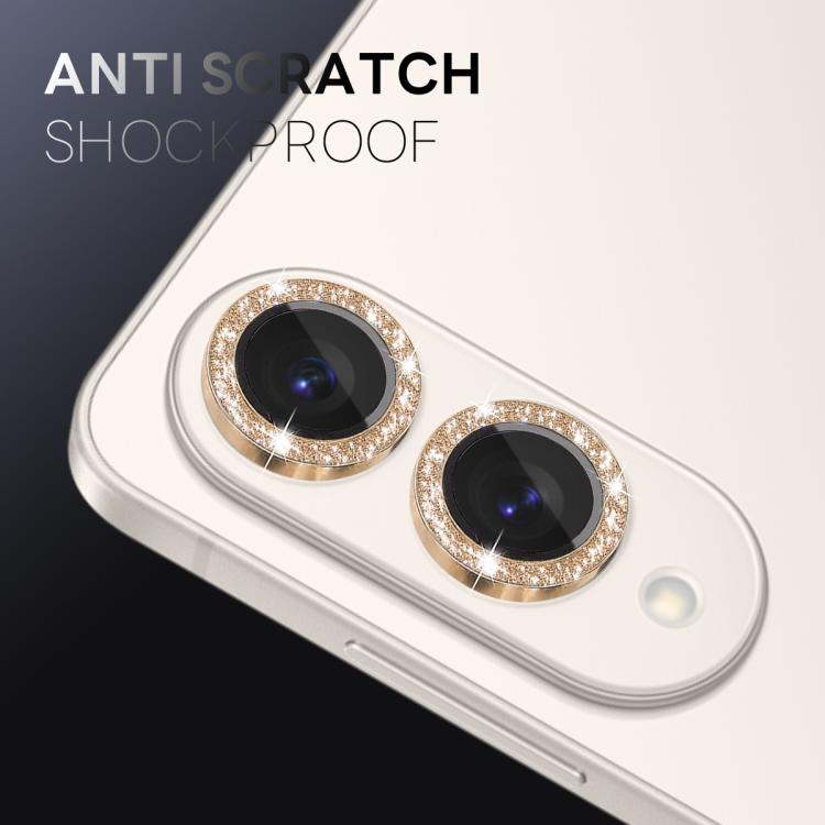 For Samsung Galaxy S25 Edge 5G NORTHJO 1 Set Camera Lens Protector Glitter Metal Ring Film