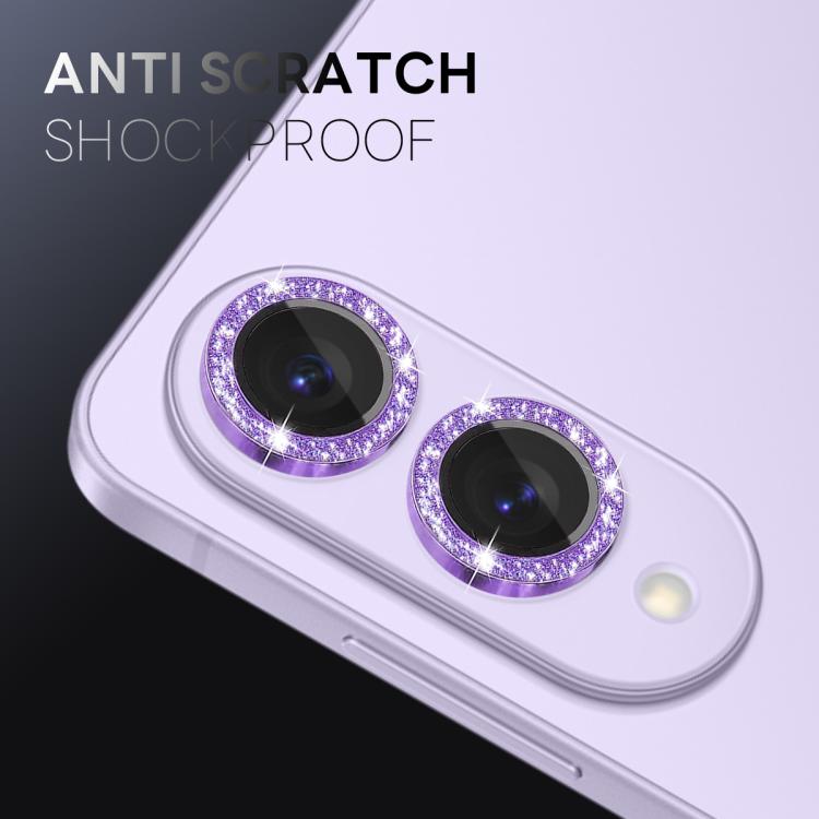 For Samsung Galaxy S25 Edge 5G NORTHJO 1 Set Camera Lens Protector Glitter Metal Ring Film
