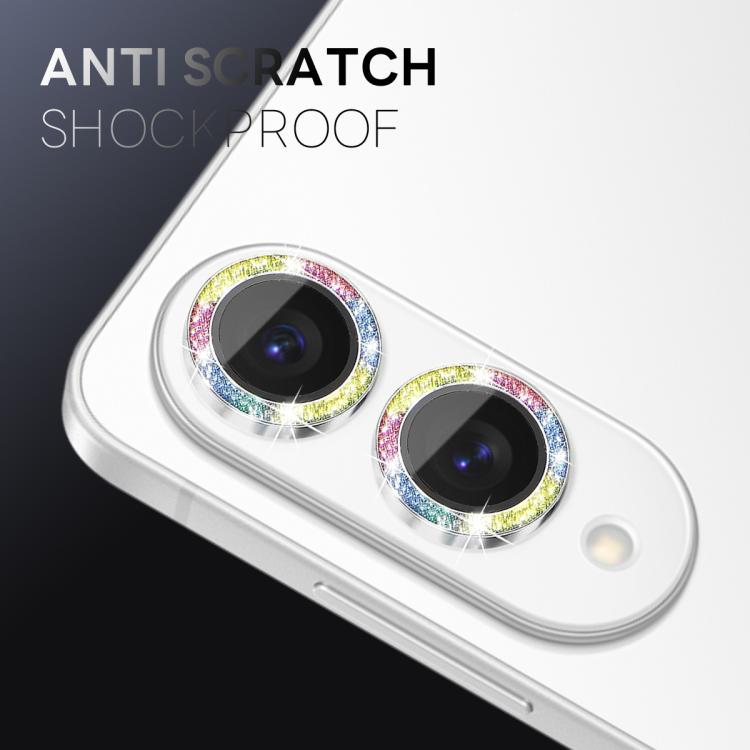 For Samsung Galaxy S25 Edge 5G NORTHJO 1 Set Camera Lens Protector Glitter Metal Ring Film