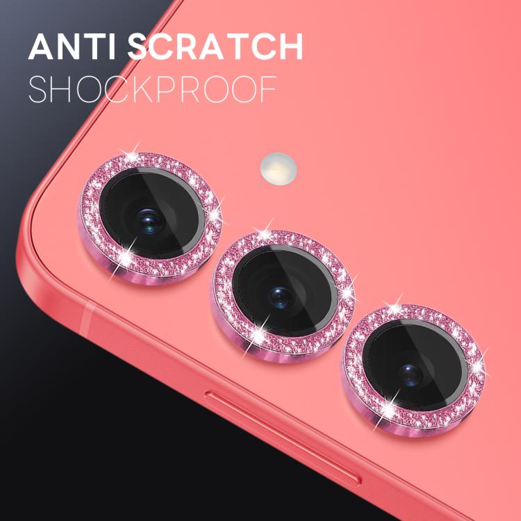 For Samsung Galaxy S25 5G NORTHJO 1 Set Camera Lens Protector Glitter Metal Ring Film