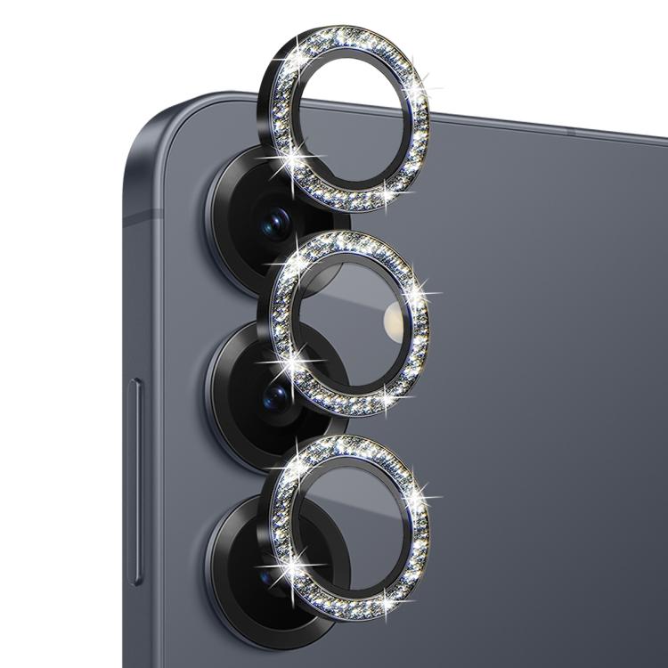 For Samsung Galaxy S25 5G NORTHJO 1 Set Camera Lens Protector Glitter Metal Ring Film