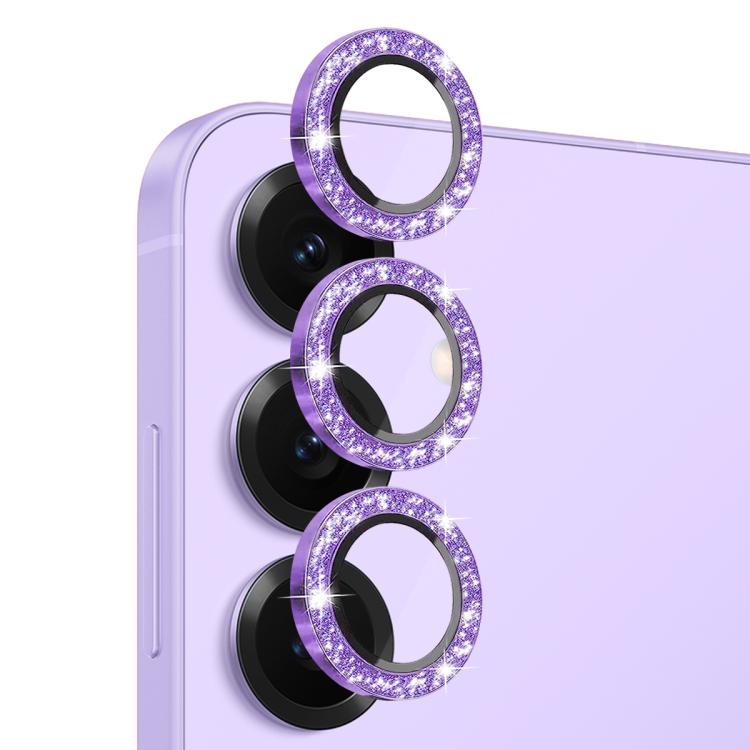 For Samsung Galaxy S25 5G NORTHJO 1 Set Camera Lens Protector Glitter Metal Ring Film
