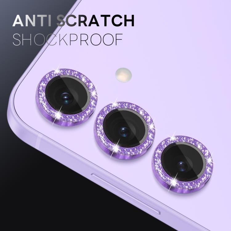 For Samsung Galaxy S25 5G NORTHJO 1 Set Camera Lens Protector Glitter Metal Ring Film