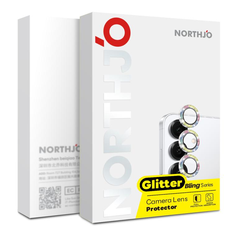 For Samsung Galaxy S26 5G NORTHJO 1 Set Camera Lens Protector Glitter Metal Ring Film