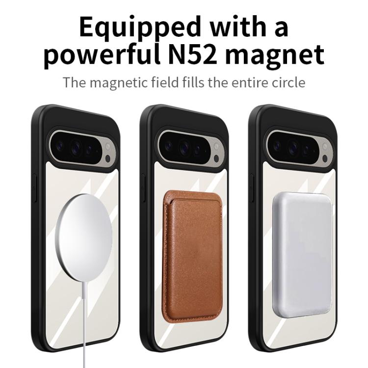For Google Pixel 9 Pro XL Gear 360 Rotation Holder MagSafe Phone Case - Black