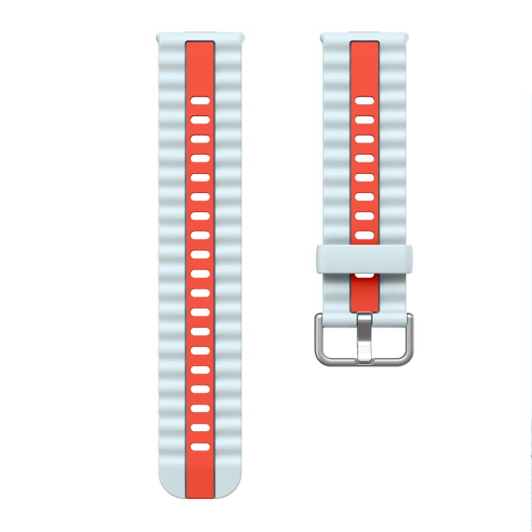 For Huawei Watch Fit 5 / Fit 5 Pro / Fit 4 Vertical Striped Two Color Silicone Watch Band