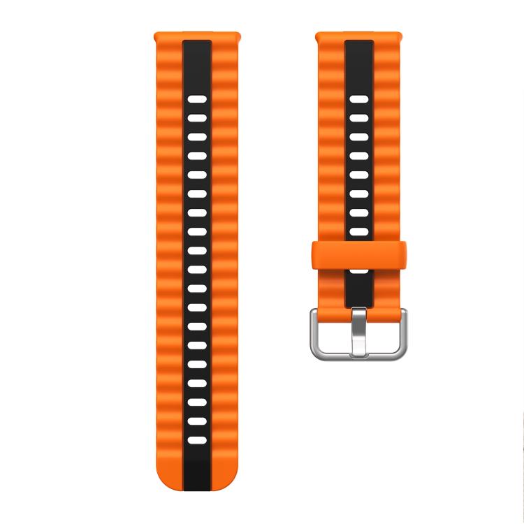 For Huawei Watch Fit 5 / Fit 5 Pro / Fit 4 Vertical Striped Two Color Silicone Watch Band