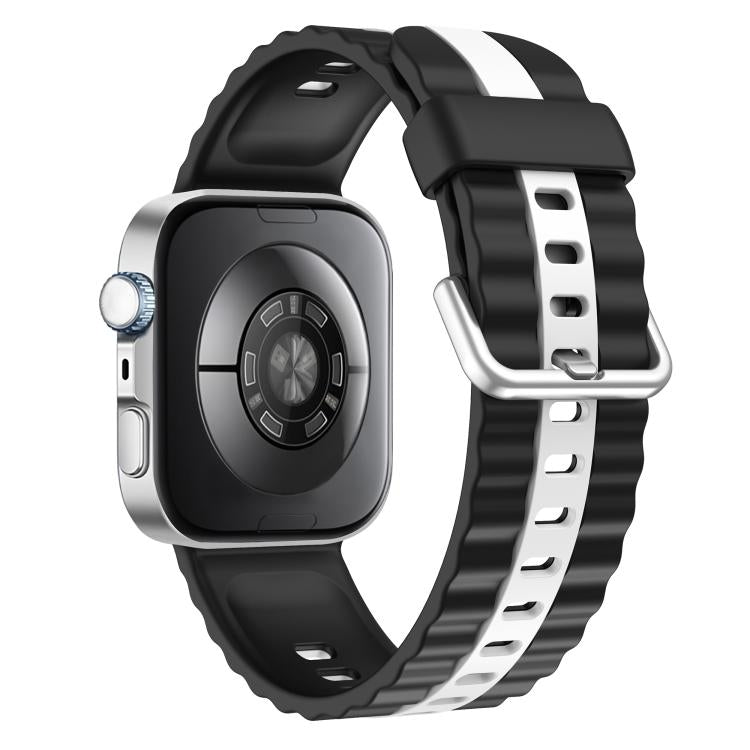 For Huawei Watch Fit 5 / Fit 5 Pro / Fit 4 Vertical Striped Two Color Silicone Watch Band