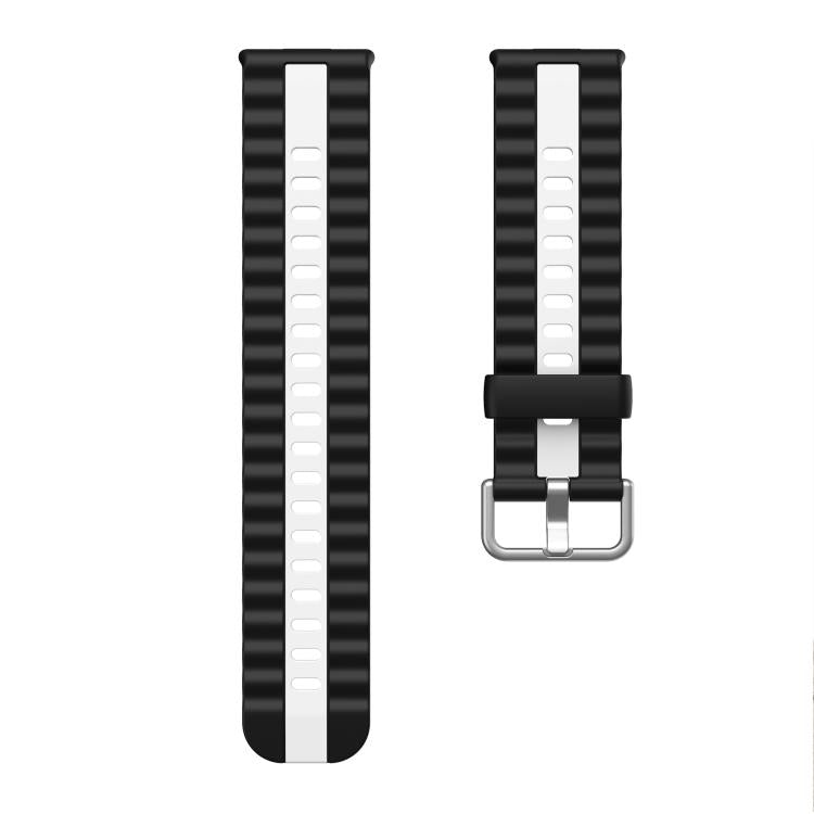 For Huawei Watch Fit 5 / Fit 5 Pro / Fit 4 Vertical Striped Two Color Silicone Watch Band