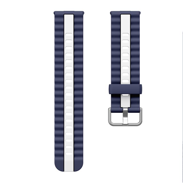 For Huawei Watch Fit 5 / Fit 5 Pro / Fit 4 Vertical Striped Two Color Silicone Watch Band