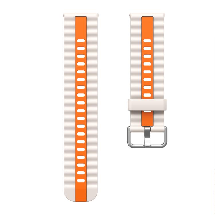 For Huawei Watch Fit 5 / Fit 5 Pro / Fit 4 Vertical Striped Two Color Silicone Watch Band