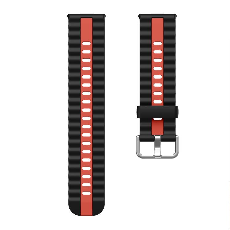 For Huawei Watch Fit 5 / Fit 5 Pro / Fit 4 Vertical Striped Two Color Silicone Watch Band