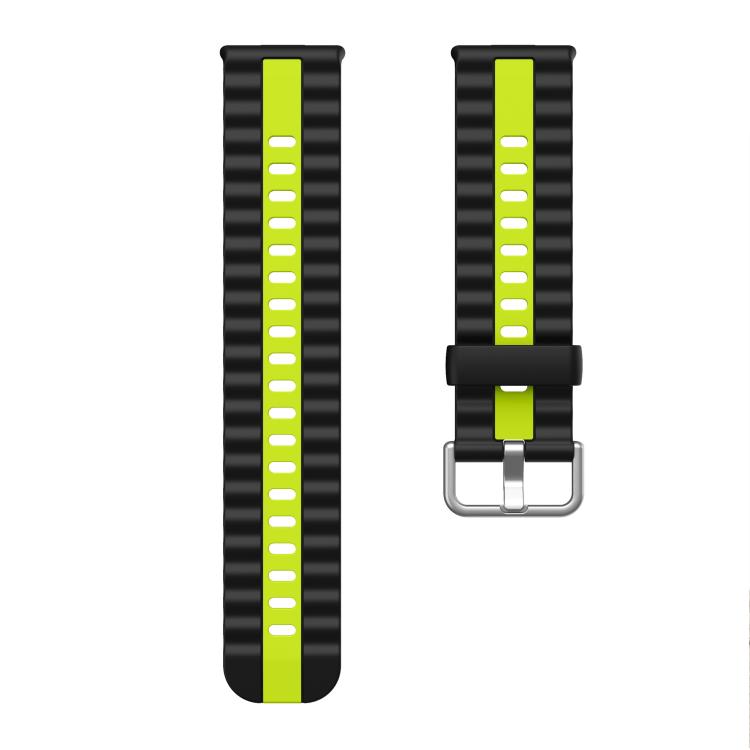 For Huawei Watch Fit 5 / Fit 5 Pro / Fit 4 Vertical Striped Two Color Silicone Watch Band