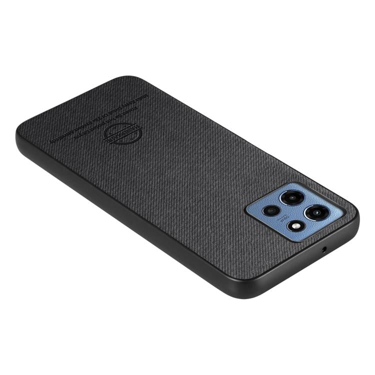 For Motorola Moto G 2025 5G Twill Fabric Leather Skin Back Phone Case