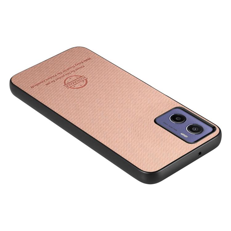 For Motorola Moto G05 Twill Fabric Leather Skin Back Phone Case