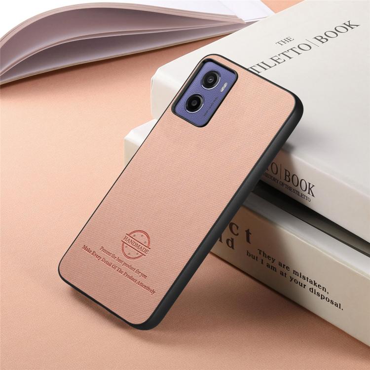 For Motorola Moto G05 Twill Fabric Leather Skin Back Phone Case