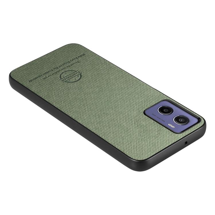 For Motorola Moto G05 Twill Fabric Leather Skin Back Phone Case