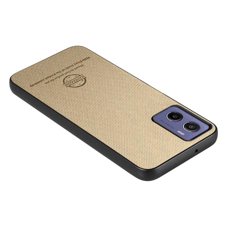 For Motorola Moto G05 Twill Fabric Leather Skin Back Phone Case