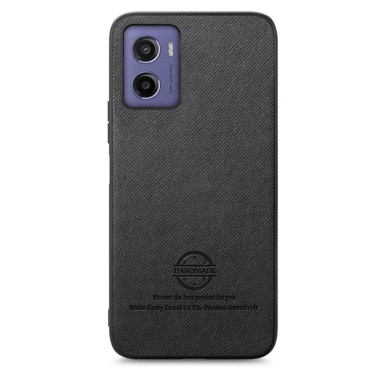 For Motorola Moto G05 Twill Fabric Leather Skin Back Phone Case