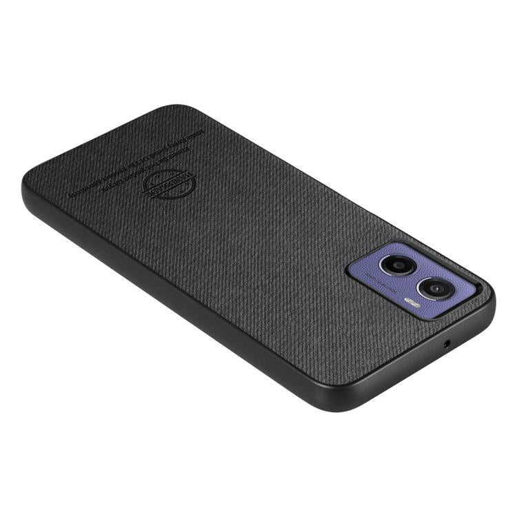 For Motorola Moto G05 Twill Fabric Leather Skin Back Phone Case