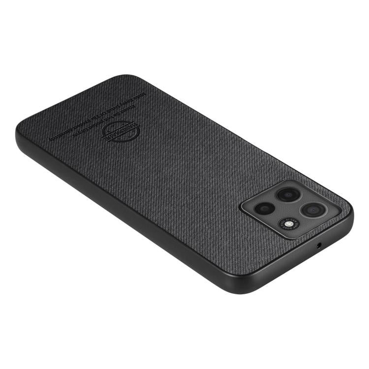 For Motorola Moto G15 Twill Fabric Leather Skin Back Phone Case