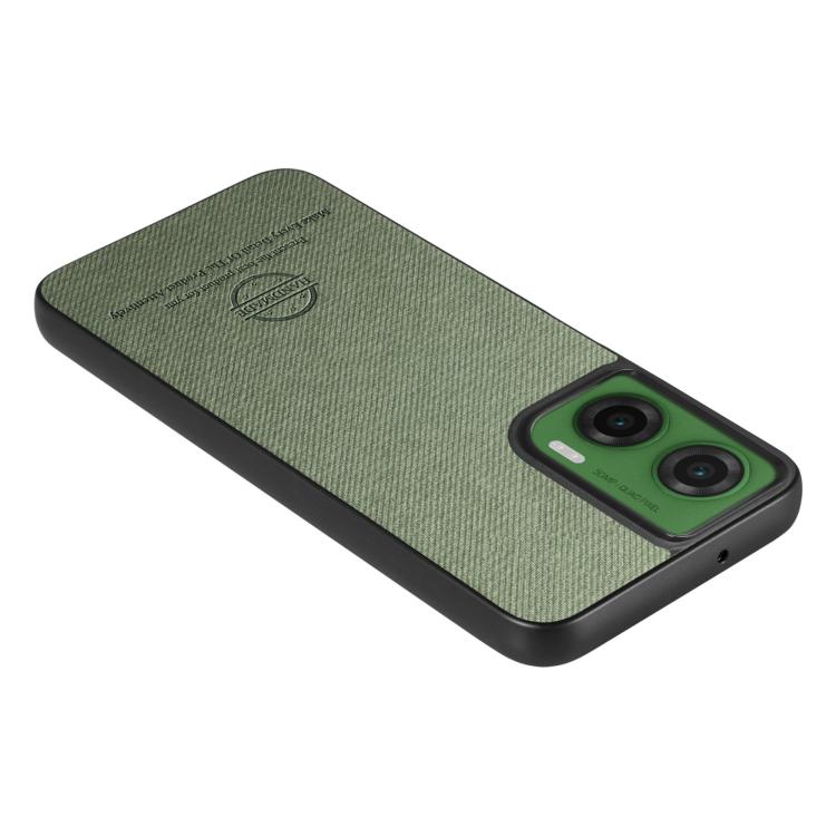 For Motorola Moto G35 Twill Fabric Leather Skin Back Phone Case