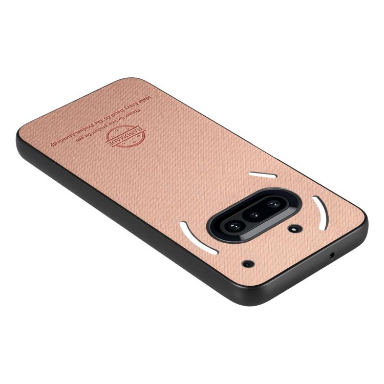 For Nothing Phone 3a Twill Fabric Leather Skin Back Phone Case