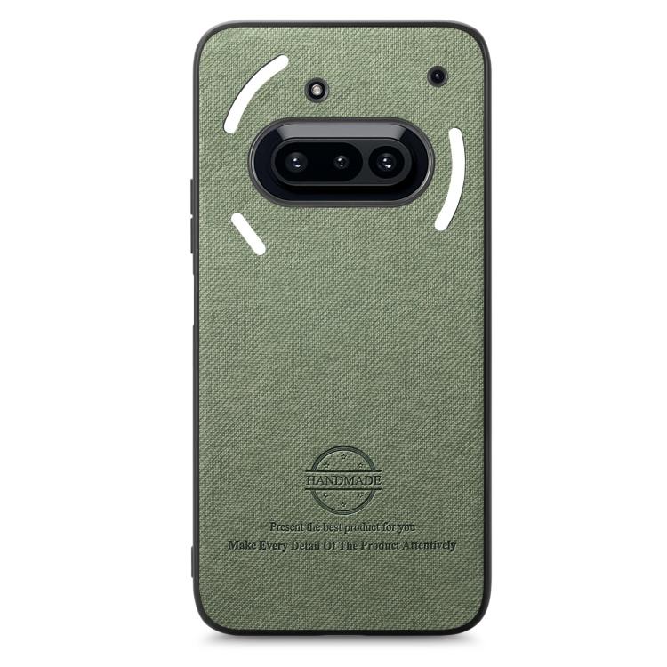 For Nothing Phone 3a Twill Fabric Leather Skin Back Phone Case