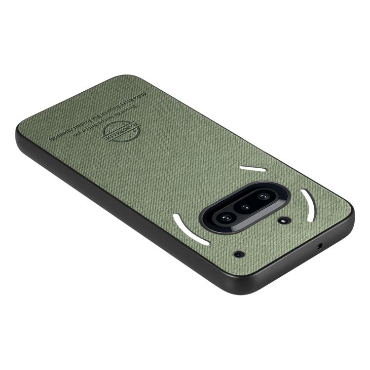 For Nothing Phone 3a Twill Fabric Leather Skin Back Phone Case