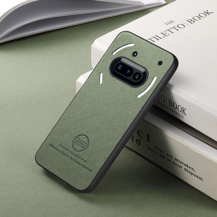 For Nothing Phone 3a Twill Fabric Leather Skin Back Phone Case
