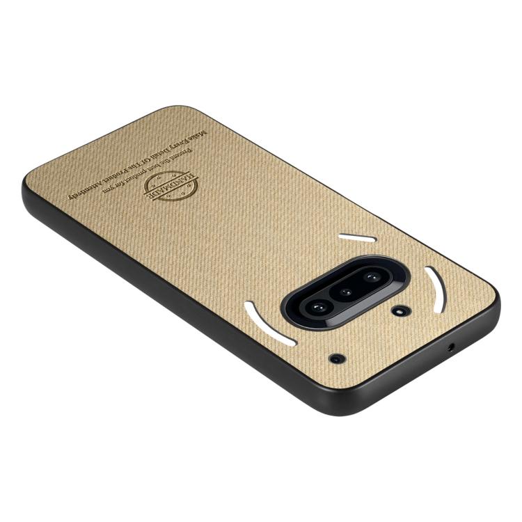 For Nothing Phone 3a Twill Fabric Leather Skin Back Phone Case