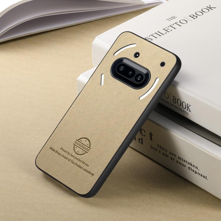 For Nothing Phone 3a Twill Fabric Leather Skin Back Phone Case