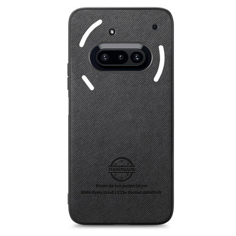 For Nothing Phone 3a Twill Fabric Leather Skin Back Phone Case