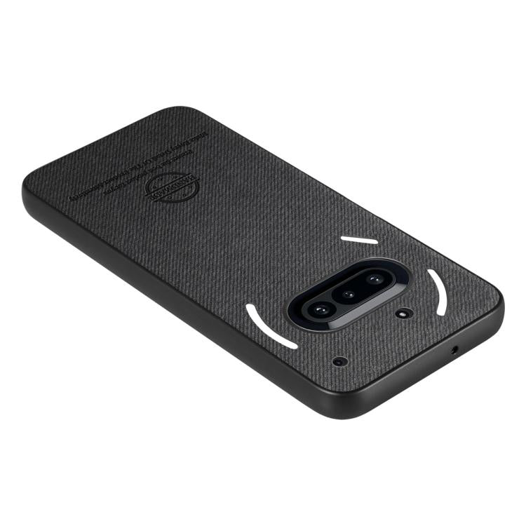 For Nothing Phone 3a Twill Fabric Leather Skin Back Phone Case