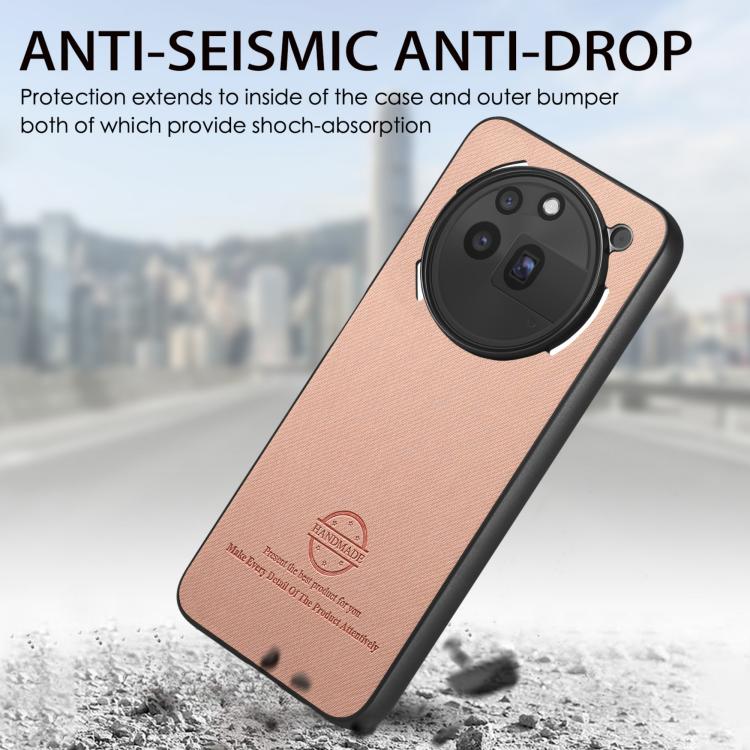 For Nothing Phone 3a Pro Twill Fabric Leather Skin Back Phone Case