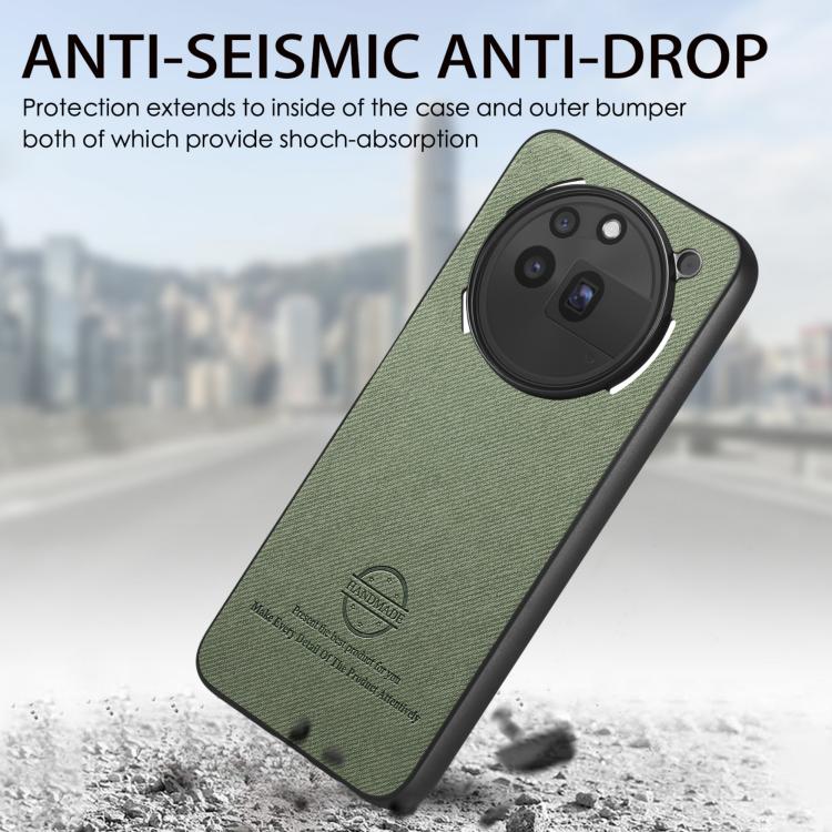 For Nothing Phone 3a Pro Twill Fabric Leather Skin Back Phone Case