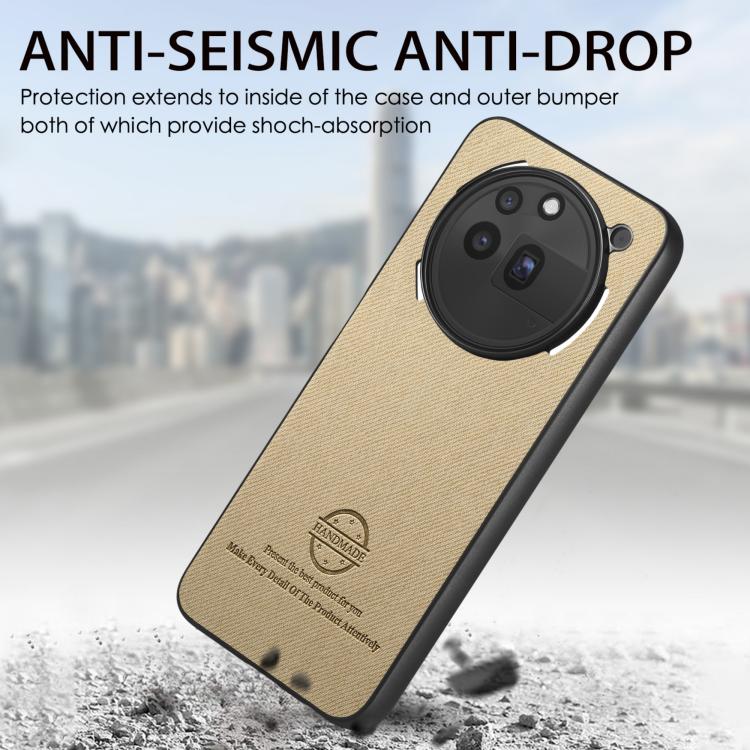 For Nothing Phone 3a Pro Twill Fabric Leather Skin Back Phone Case