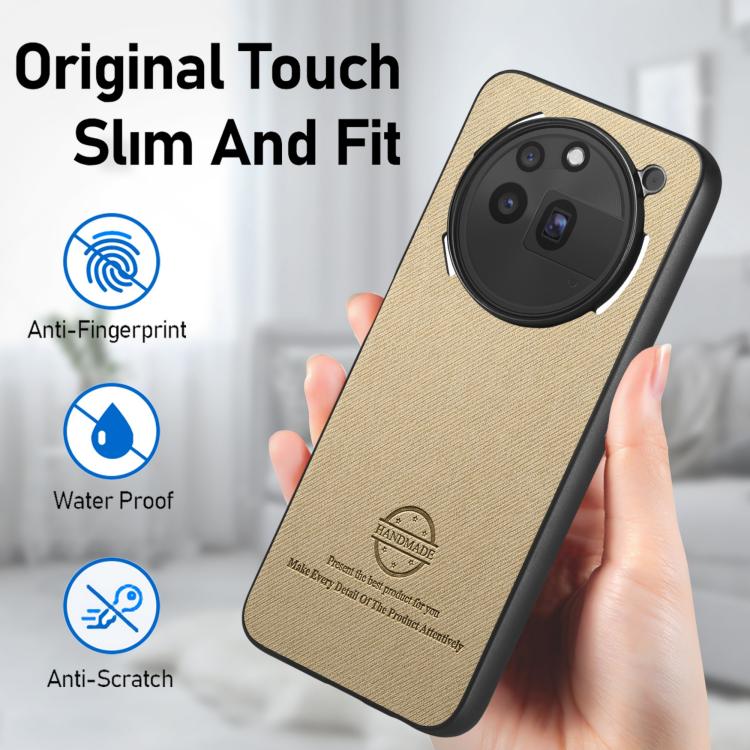 For Nothing Phone 3a Pro Twill Fabric Leather Skin Back Phone Case