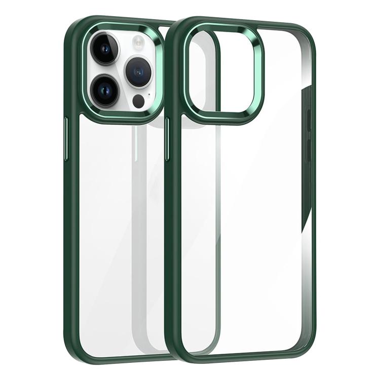 For iPhone 14 Pro Kalebol Gold Shield PC Hybrid TPU Phone Case