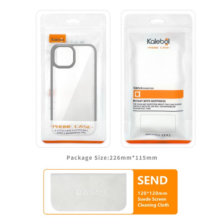 For iPhone 14 Pro Kalebol Gold Shield PC Hybrid TPU Phone Case