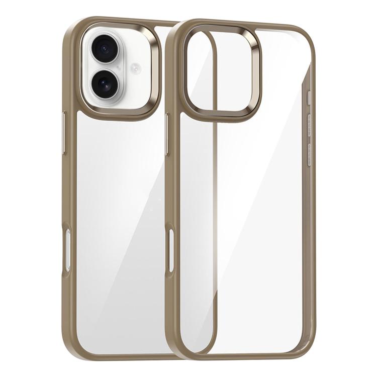 For iPhone 16 Kalebol Gold Shield PC Hybrid TPU Phone Case