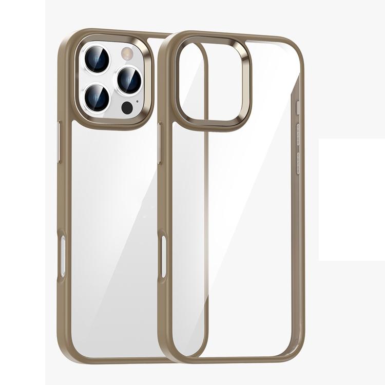 For iPhone 16 Pro Kalebol Gold Shield PC Hybrid TPU Phone Case
