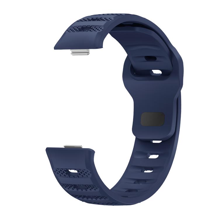 For Huawei Watch Fit 5 / Fit 5 Pro / Fit 4 Black Buckle Dotted Silicone Watch Band