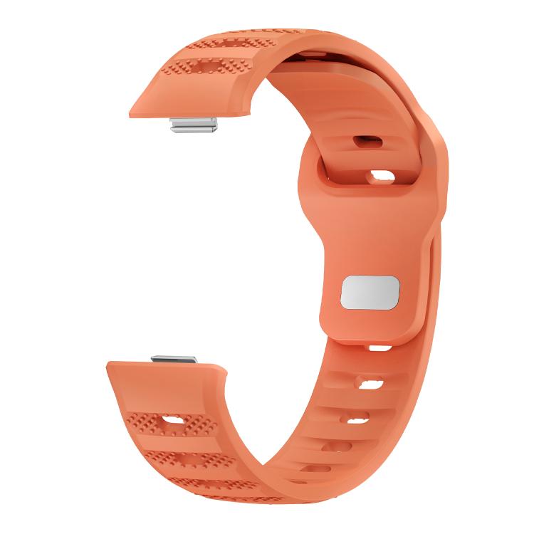 For Huawei Watch Fit 5 / Fit 5 Pro / Fit 4 Silver Buckle Dotted Silicone Watch Band